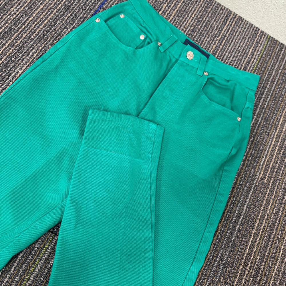 Ralph Lauren Jeans Womens 4 Green Excellent Vintage High Rise Straight Leg USA